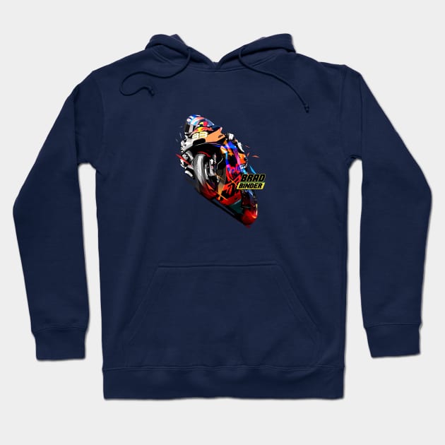 Brad Binder Low Poly Hoodie by pxl_g